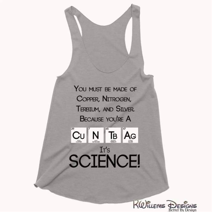 Its Science Womens Racerback Tank Top - Grey Triblend / XS