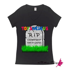 Toys Were Us Women’s V-Neck T-Shirt - Black / Small (S)