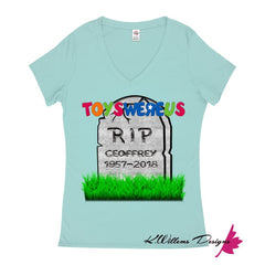 Toys Were Us Women’s V-Neck T-Shirt - Celadon / Small (S)