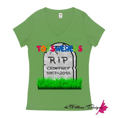 Toys Were Us Women’s V-Neck T-Shirt - Grass Green / Small (S)