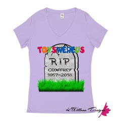Toys Were Us Women’s V-Neck T-Shirt - Lavender / Small (S)