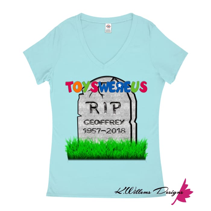 Toys Were Us Women’s V-Neck T-Shirt - Pool / Small (S)