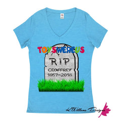 Toys Were Us Women’s V-Neck T-Shirt - Turquoise Heather / Small (S)