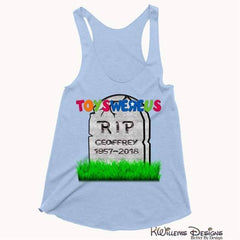 Toys Were Us Womens Racerback Tank Top - Blue Triblend / XS