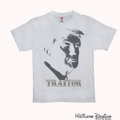 Traitor 45 Mens Hanes T-Shirts - Ash Grey / Small (S)