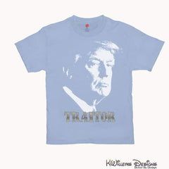 Traitor 45 Mens Hanes T-Shirts - Light Blue / Small (S)