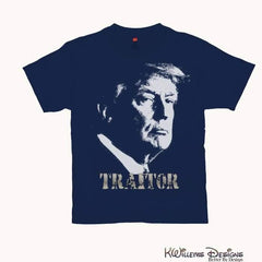 Traitor 45 Mens Hanes T-Shirts - Navy / Small (S)