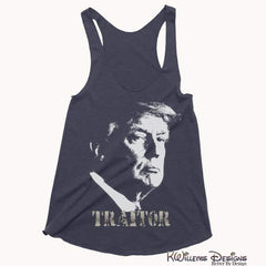 Traitor 45 Womens Racerback Tank Top - Navy / Extra Small (XS)