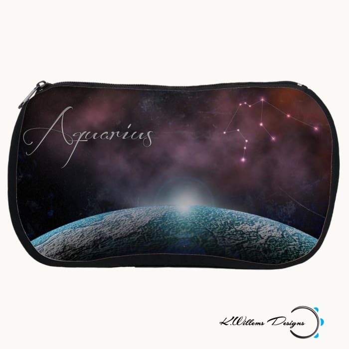 Zodiac Themed Cosmetic Bag - Aquarius